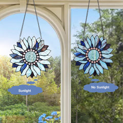 Capulina Sunflower Stained Glass Window Hangings