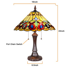 Capulina Tiffany Table Lamp Bedside Reading Lamp Victorian Style
