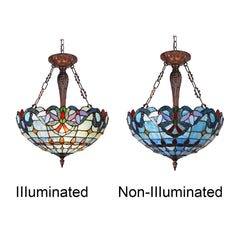 Capulina Tiffany Inverted Pendant Lights Chandelier