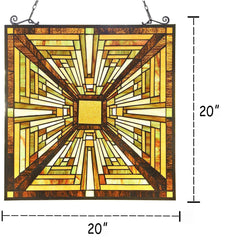 Capulina Stained Glass Window Hanging Panels Mission Elegant