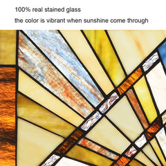 Capulina Mission Style Stained Glass Window Hangings