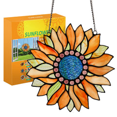 Capulina Sunflower Stained Glass Window Hangings Handicrafts