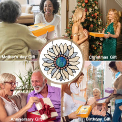 Capulina Sunflower Stained Glass Window Hangings Sun Flower