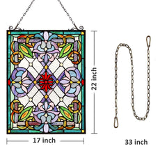 Capulina Victorian Style Stained Glass Window Hangings