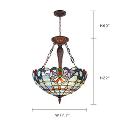 Capulina Tiffany Inverted Pendant Lights Chandelier