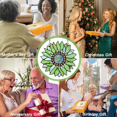 Capulina Sunflower Stained Glass Window Hangings Handmade Tiffany