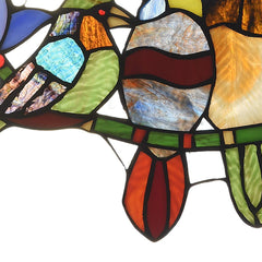 Capulina 4 Tit Birds Stained Glass Window Hangings Tiffany