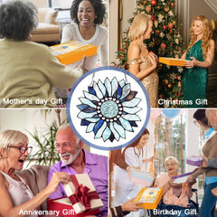 Capulina Sunflower Stained Glass Window Hangings