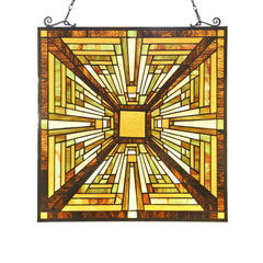 Capulina Stained Glass Window Hanging Panels Mission Elegant