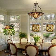 Capulina Stained Glass Window Hanging Panels Mission Elegant