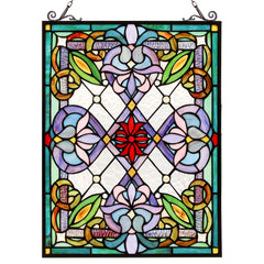 Capulina Victorian Style Stained Glass Window Hangings