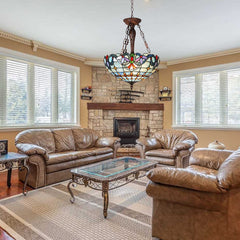 Capulina Tiffany Inverted Pendant Lights Chandelier