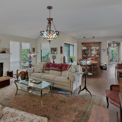 Capulina Tiffany Inverted Pendant Lights Chandelier