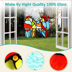 Capulina 4 Tit Birds Stained Glass Window Hangings