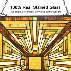 Capulina Stained Glass Window Hanging Panels Mission Elegant