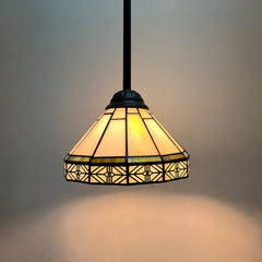 Capulina Tiffany Pendant Lights Wide Stained Glass Hanging Lamp Antique