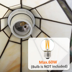 Capulina Tiffany Pendant Lights Wide Stained Glass Hanging Lamp Antique