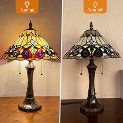 Capulina Tiffany Table Lamp Bedside Reading Lamp Victorian Style