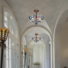 Capulina Tiffany Ceiling Light Pendant Lamp  Stained Glass
