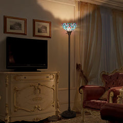 Capulina Tiffany Torchiere Floor Lamp Pole Antique Victorian Style