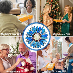 Capulina Sunflower Stained Glass Window Hangings Tiffany Glass Crafts