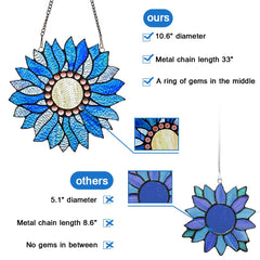 Capulina Sunflower Stained Glass Window Hangings Tiffany Glass Crafts