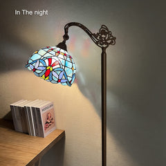 Capulina Tiffany Floor Lamp Antique Victorian Style Stained Soft Light Glass