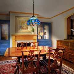 Capulina Tiffany Pendant Lights Stained Glass Hanging Lamp Dining Room