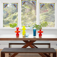 Capulina 1 Pair Dragonfly Stained Glass Panels Door Window Corner Tiffany