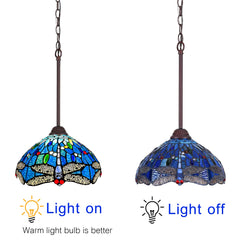 Capulina Tiffany Pendant Lights Stained Glass Hanging Lamp Dining Room