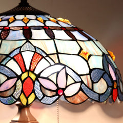 Capulina Tiffany Table Lamp Bedside Reading Lamp 2-Light 16" Wide Traditional Crafts Antique Art Style Desk Lamp for Bedrooms Living Room