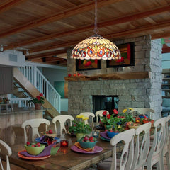 Capulina Tiffany Pendant Light Stained Glass Hanging Lamp