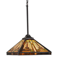 Capulina Tiffany Pendant Lights Stained Glass Hanging Lamp Antique Rustic Mission Style