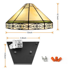 Capulina Tiffany Wall Sconces Stained Glass Vintage Style Wall Light