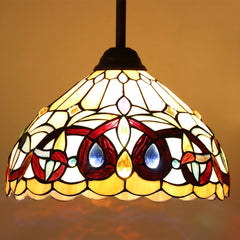 Capulina Tiffany Mini Pendant Light Wide Victorian Style