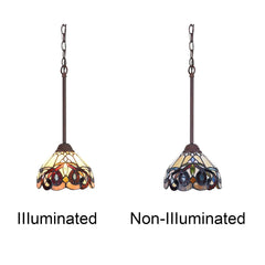 Capulina Tiffany Mini Pendant Light Wide Victorian Style