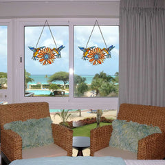 Capulina Stained Glass Window Gift Sunflower