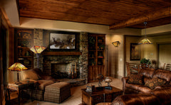 Capulina Tiffany Floor Lamp Tall Antique Mission Style Stained Glass Soft Light