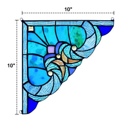Capulina 1 Pair Stained Glass Window Door Corner Tiffany Glass