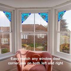 Capulina 1 Pair Stained Glass Window Door Corner Tiffany Glass