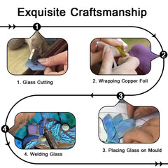 Capulina 1 Pair Stained Glass Window Door Corner Tiffany Glass