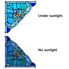Capulina 1 Pair Stained Glass Window Door Corner Tiffany Glass