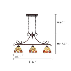 Capulina Tiffany Pendant Light 3-Light