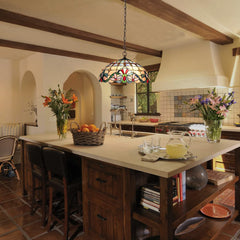 Capulina Tiffany Pendant Lights Stained Glass Hanging Lamp