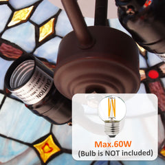 Capulina Tiffany Pendant Lights Stained Glass Hanging Lamp