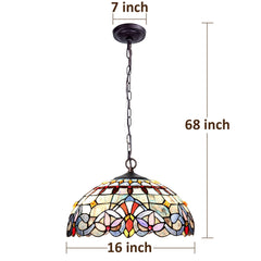 Capulina Tiffany Pendant Lights Stained Glass Hanging Lamp