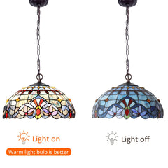 Capulina Tiffany Pendant Lights Stained Glass Hanging Lamp