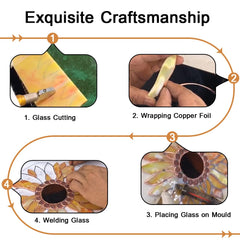 Capulina Sunflower Stained Glass Window Hangings