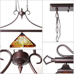 Capulina Tiffany Pool Table Lights 3-Light Pendant Light