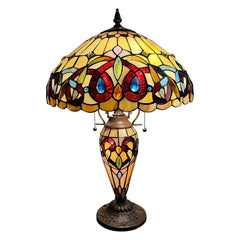Capulina Tiffany Large Table Lamp 3-Light Desk Light